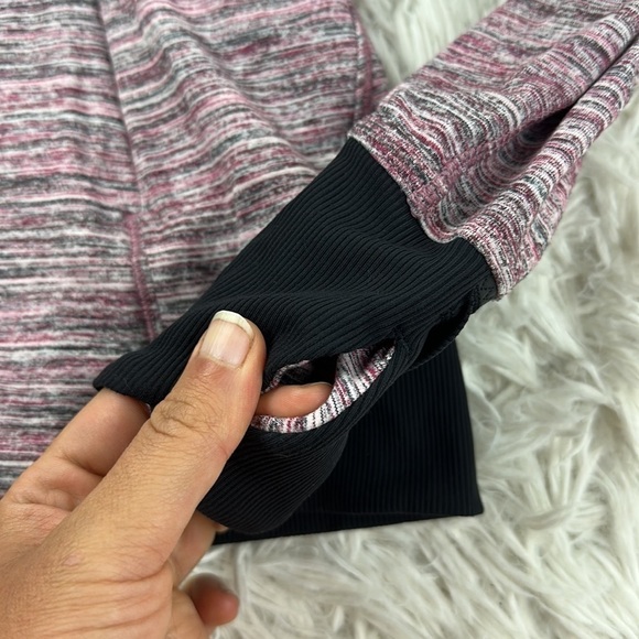 Lululemon Runderful 1/2 Zip Space Dye Camo Berry Rumble Multi / Black - Picture 3 of 7